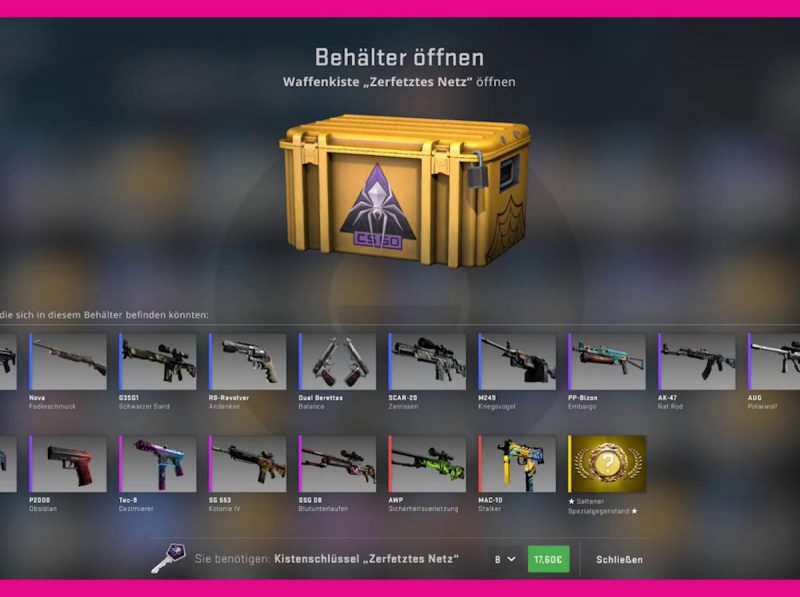 CS GO: Warscheinlichkeit für Skins aus Kisten - Blogseite.com