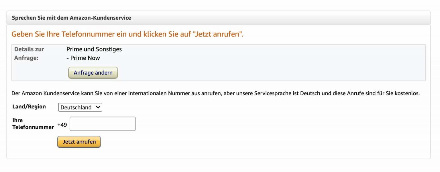 Amazon Kontakt & Kundenservice Hotline & Service Rufnummern