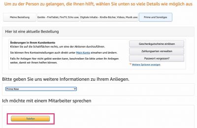 Amazon Kontakt & Kundenservice | Hotline & Service Rufnummern