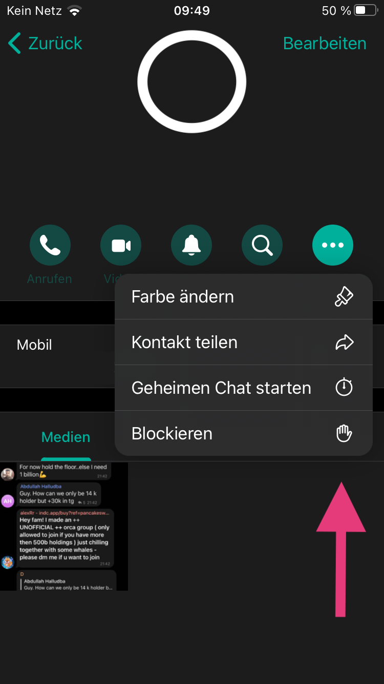 telegram kontakt blockieren