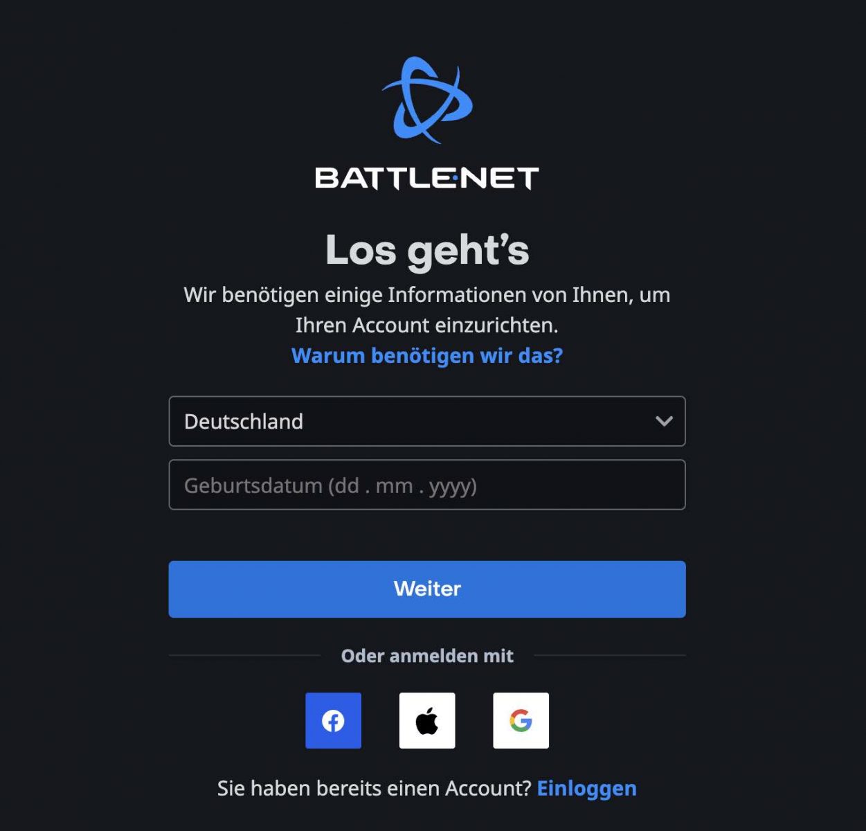 Battle Net Account erstellen So gehts