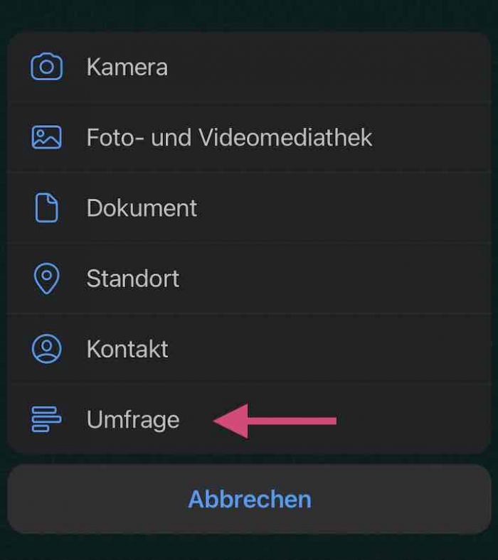 Whatsapp Umfrage und Abstimmung erstellen